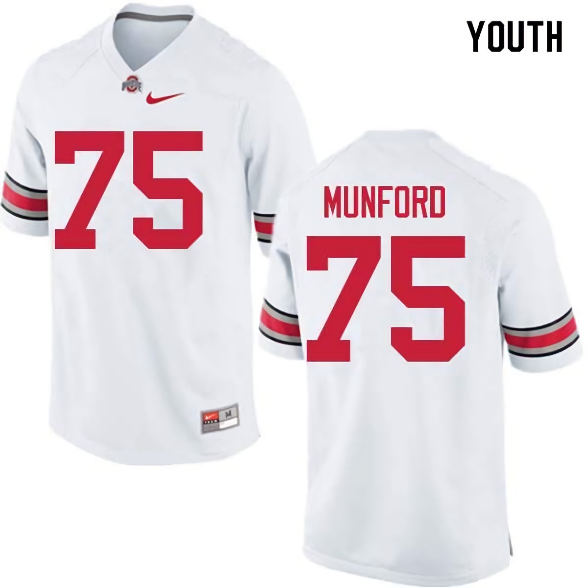 Thayer Munford Ohio State Buckeyes Youth NCAA #75 Nike White College Stitched Football Jersey PWD4756DB